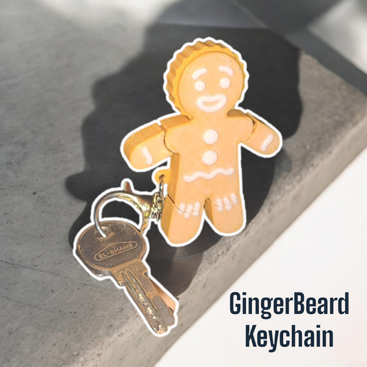 GingerBeard Fidget Keychain – Cute, Fun & Stress-Relieving!